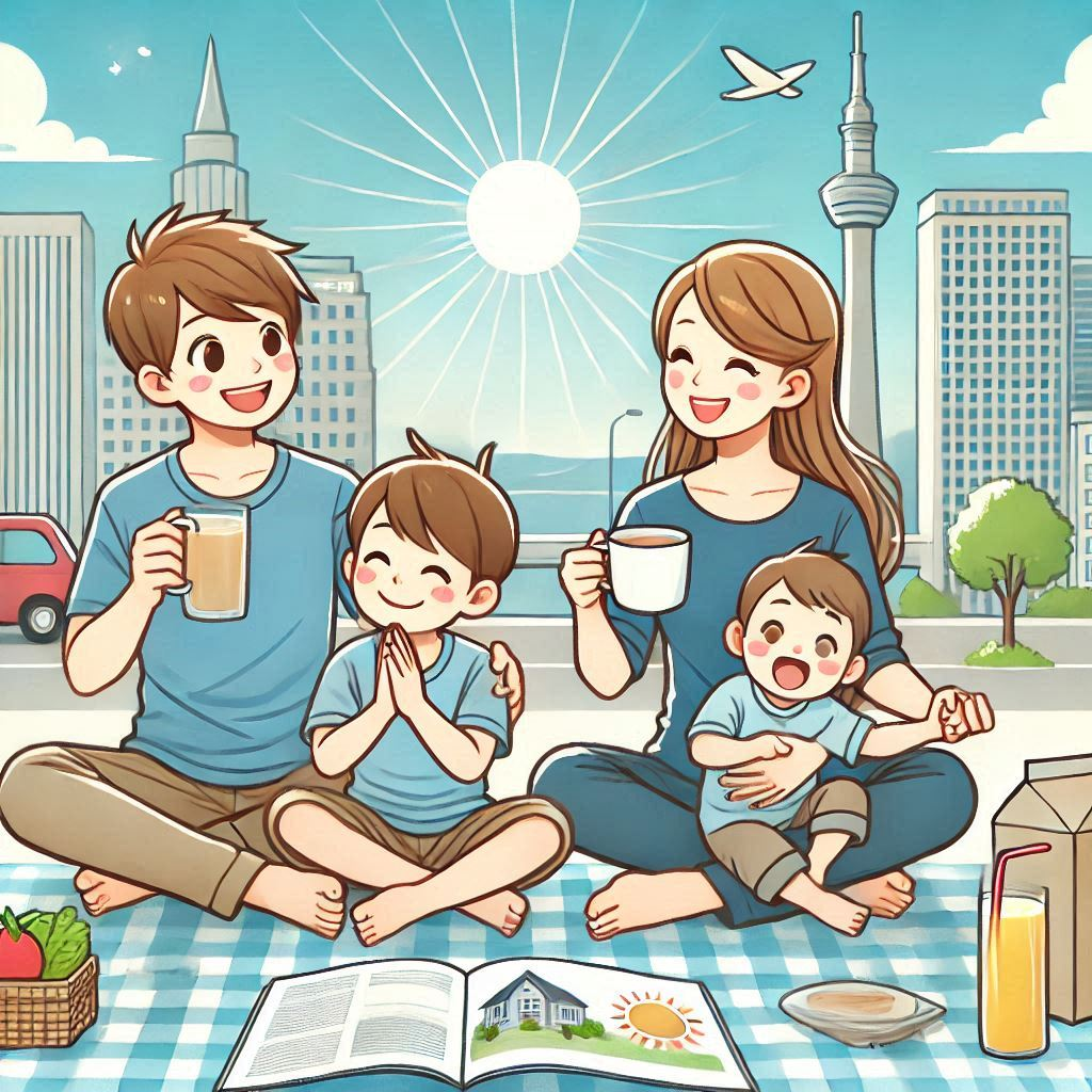 Expat family having an easy time 